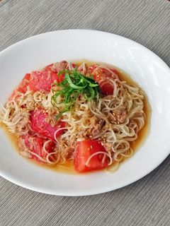 【冷製】トマトとツナのイタリアンそうめん-レシピのメイン写真