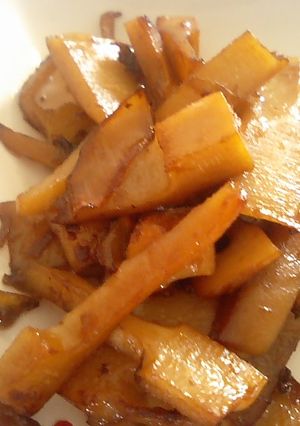 たけのこの煮物で*バターしょうゆソテー-レシピのメイン写真