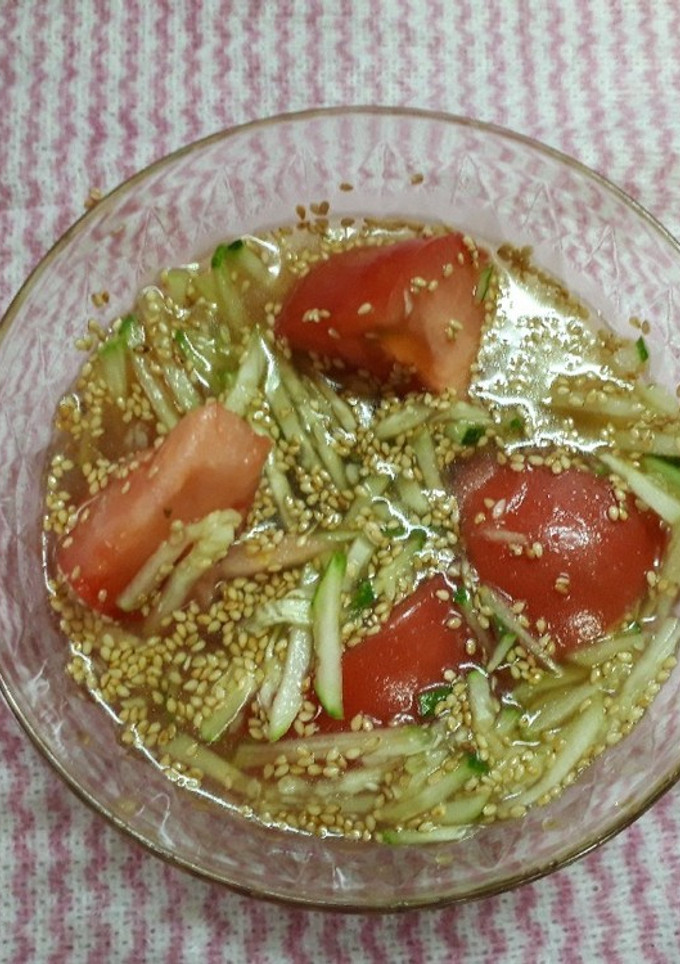 きゅうりとトマトの中華スープ-レシピのメイン写真