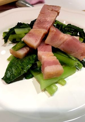 小松菜とベーコンのバター醤油炒め-レシピのメイン写真