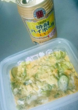 レンチンで！みょうがの卵とじ-レシピのメイン写真