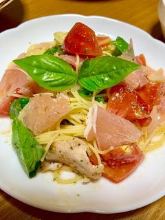 トマトとバジルの冷製パスタ-レシピのメイン写真