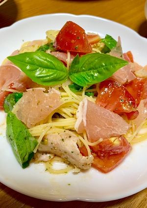 トマトとバジルの冷製パスタ-レシピのメイン写真