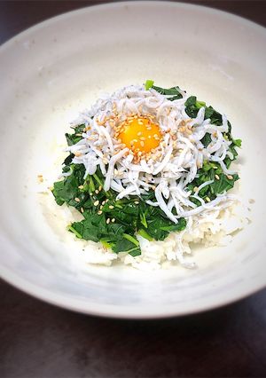 ごま油香るシラス、モロヘイヤ丼-レシピのメイン写真
