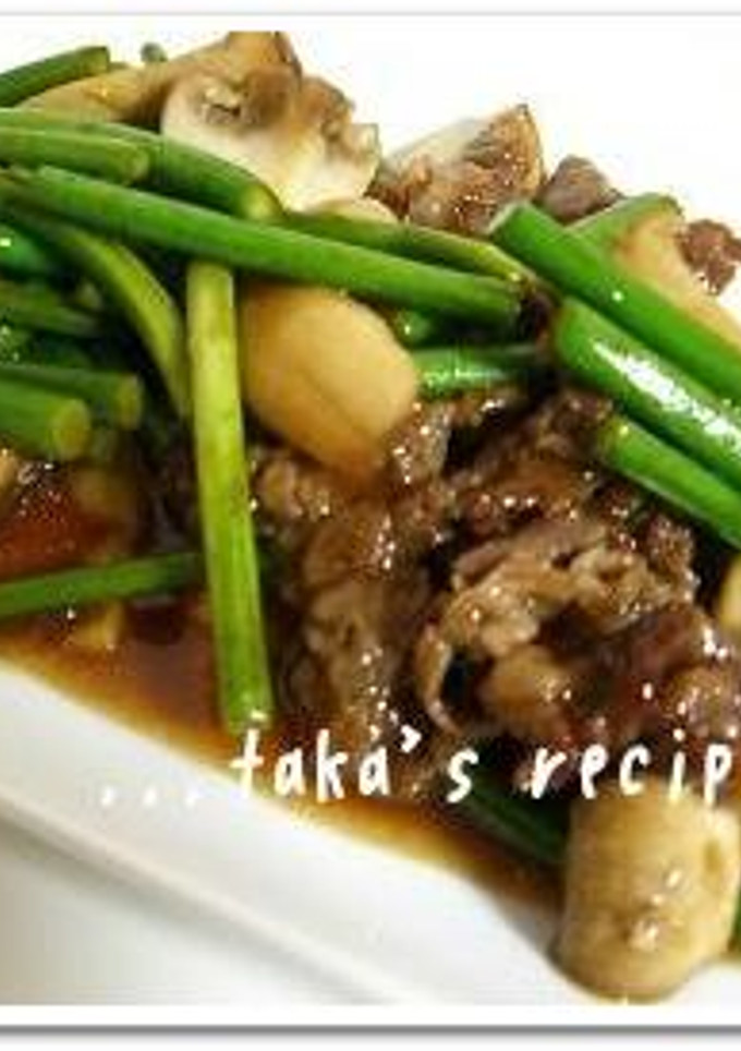 牛肉とにんにくの芽の炒めもの☆-レシピのメイン写真