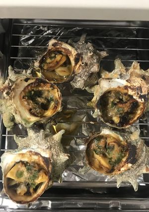 グリルで簡単！生姜味噌のサザエのつぼ焼き-レシピのメイン写真