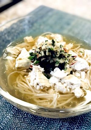 【簡単すぎ】おぼろ豆腐素麺-レシピのメイン写真