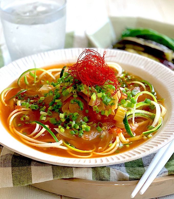 ヘルシー！ベジヌードルのトマトラーメン風 by Akicocoaki