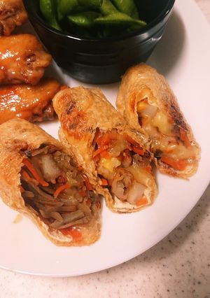 簡単リメイク!きんぴらチーズ揚げまきまき-レシピのメイン写真