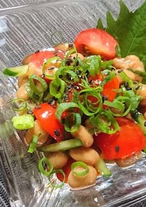 トマト納豆サラダ×SHiBOROUS-レシピのメイン写真