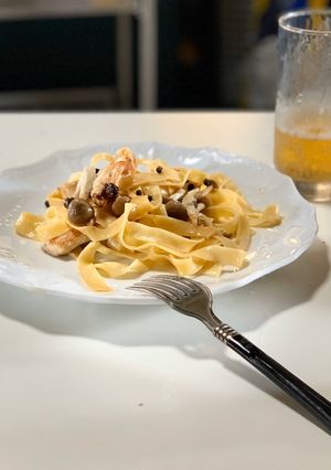 簡単！鶏むね肉としめじのクリームパスタ♪-レシピのメイン写真