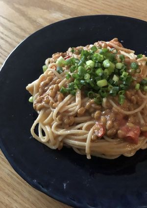 レモンが香る。明太子納豆ペペロンチーノ-レシピのメイン写真