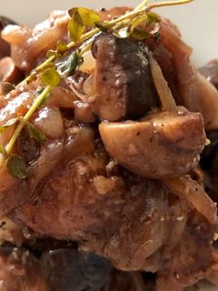 手羽元ときのこの赤ワイン煮-レシピのメイン写真
