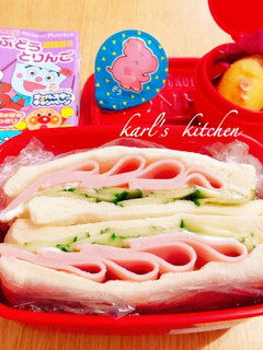 簡単ハムきゅうりサンドイッチ弁当-レシピのメイン写真