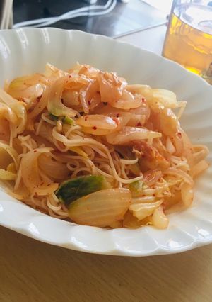 ピリ辛さっぱりキムチそうめん-レシピのメイン写真