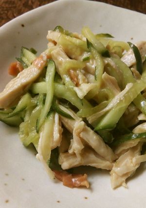 鶏ムネときゅうりの梅みそポン酢-レシピのメイン写真