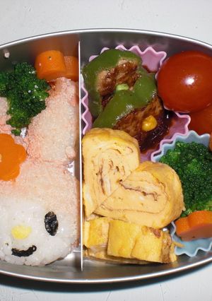 キャラ弁☆マイメロちゃん＋パパ弁当-レシピのメイン写真