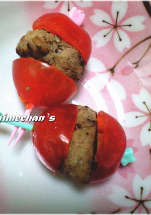 プチとまとバーグ✿キャラ弁普通弁おかず✿-レシピのメイン写真