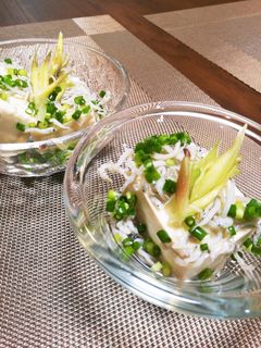 しらすと酢漬け茗荷の冷奴(^^☆-レシピのメイン写真
