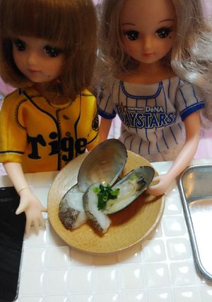 リカちゃんサイズ♡野球シリꕤ青星寮酒蒸し-レシピのメイン写真
