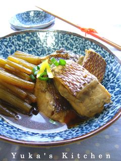 ふきと鯛の煮付け-レシピのメイン写真