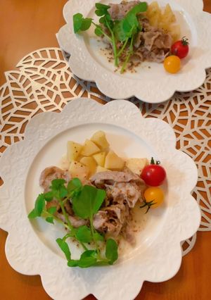 豚肉とりんごの粒マスタードソテー-レシピのメイン写真