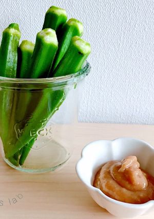 クミン香るオクラのタヒニディップ♡-レシピのメイン写真