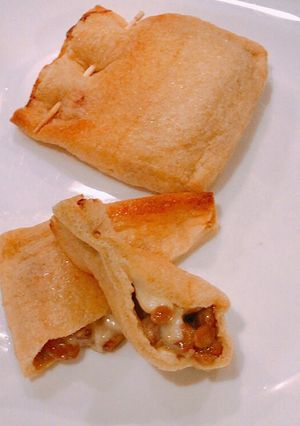 マヨ納豆チーズの、油揚げトースト！-レシピのメイン写真