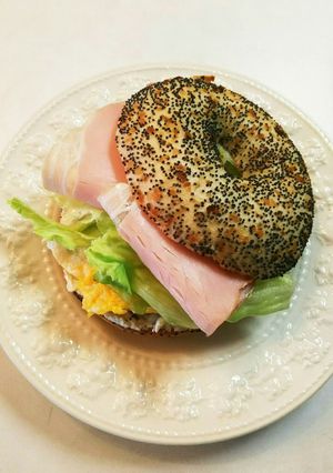 コストコ ベーグルサンド ロースハム-レシピのメイン写真