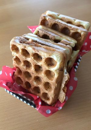 低脂質！玉ねぎとハムチーズのワッフル-レシピのメイン写真