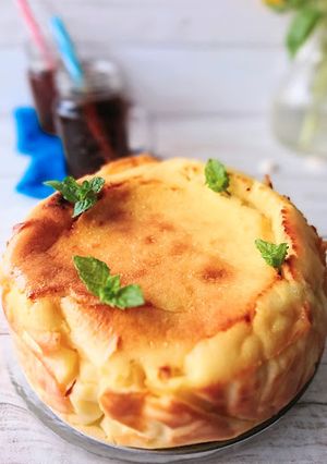 混ぜるだけ★リンゴ酢ベイクドチーズケーキ-レシピのメイン写真