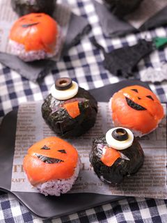 かぼちゃとおばけ☆ハロウィン手まり寿司-レシピのメイン写真