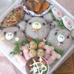 ぶたブタこぶた♪ピンク大好き!私のお弁当-レシピのメイン写真