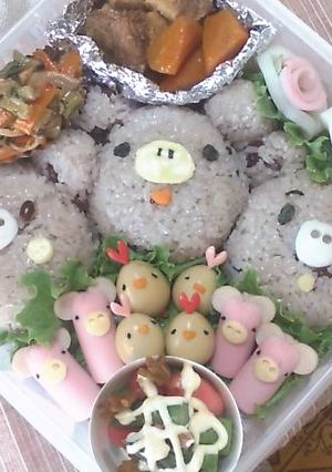 ぶたブタこぶた♪ピンク大好き!私のお弁当-レシピのメイン写真