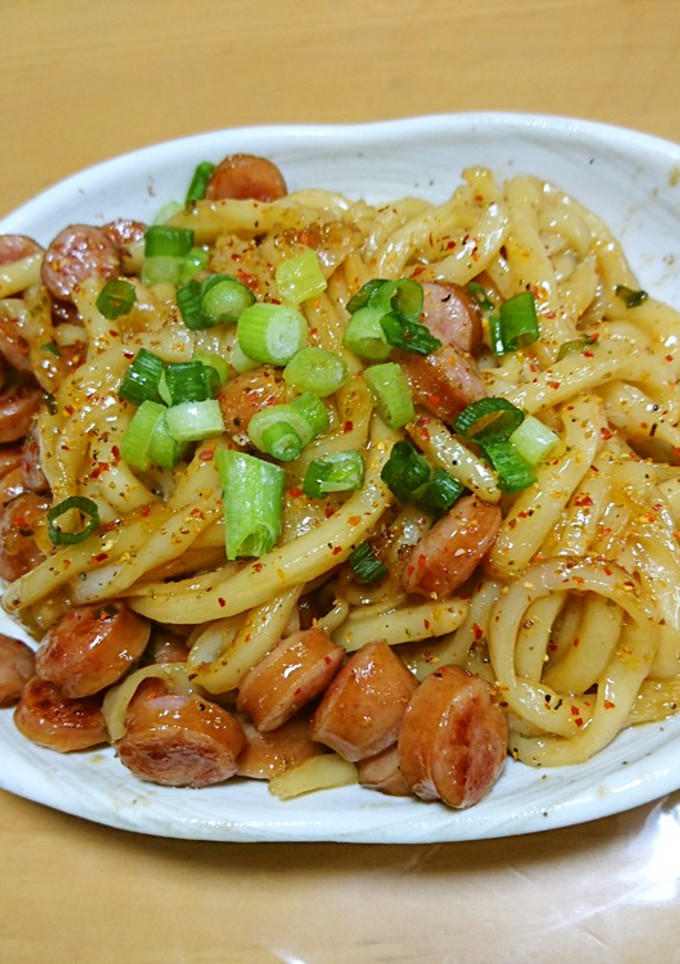 簡単Ｂ級グルメ★うなぎのたれで焼うどん-レシピのメイン写真