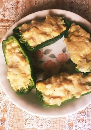 ピーマンのつくね詰め焼き-レシピのメイン写真