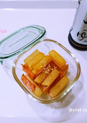 大根とハムの蒸し焼き：冷凍お弁当おかず-レシピのメイン写真