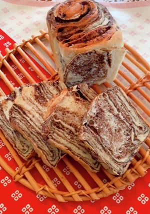 チョコレートマーブル食パン-レシピのメイン写真
