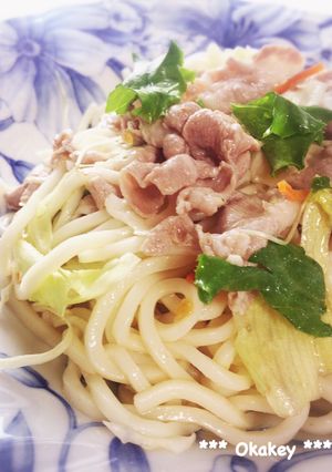 簡単！レモンパスタソースで冷製うどん-レシピのメイン写真