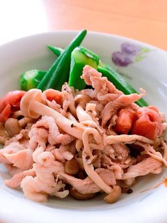 豚肉とオクラのさっぱり梅干し煮✤温or冷-レシピのメイン写真
