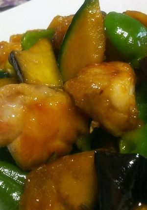 鶏むね肉と夏野菜のピリ辛炒め-レシピのメイン写真