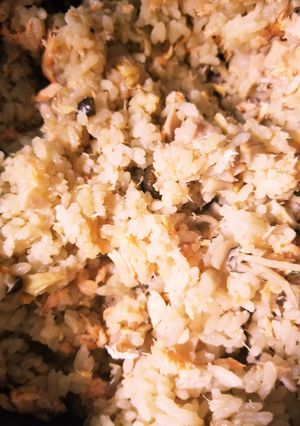 鮭とあさりとシメジとハムの炊き込みご飯-レシピのメイン写真