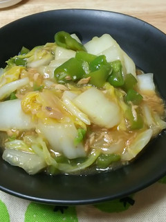 万願寺唐辛子、ツナ缶、白菜のあんかけ-レシピのメイン写真