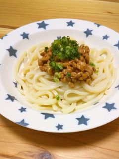 ネギ味噌納豆の冷やしうどん-レシピのメイン写真