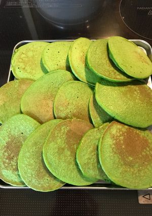 ほうれん草パンケーキ離乳食後期-レシピのメイン写真