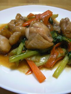 鶏肉と小松菜の甘辛炒め-レシピのメイン写真