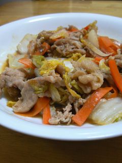 豚肉と白菜と人参のピリ辛炒め-レシピのメイン写真