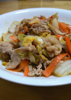 豚肉と白菜と人参のピリ辛炒め-レシピのメイン写真