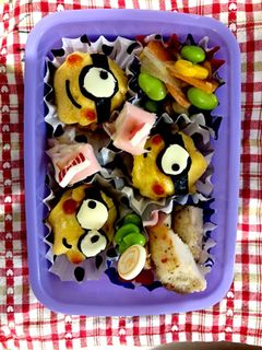 オムライス ミニオン弁当-レシピのメイン写真