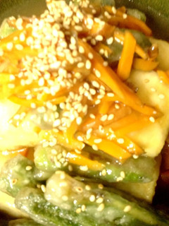 揚げ出し豆腐のオクラ揚げ添え-レシピのメイン写真